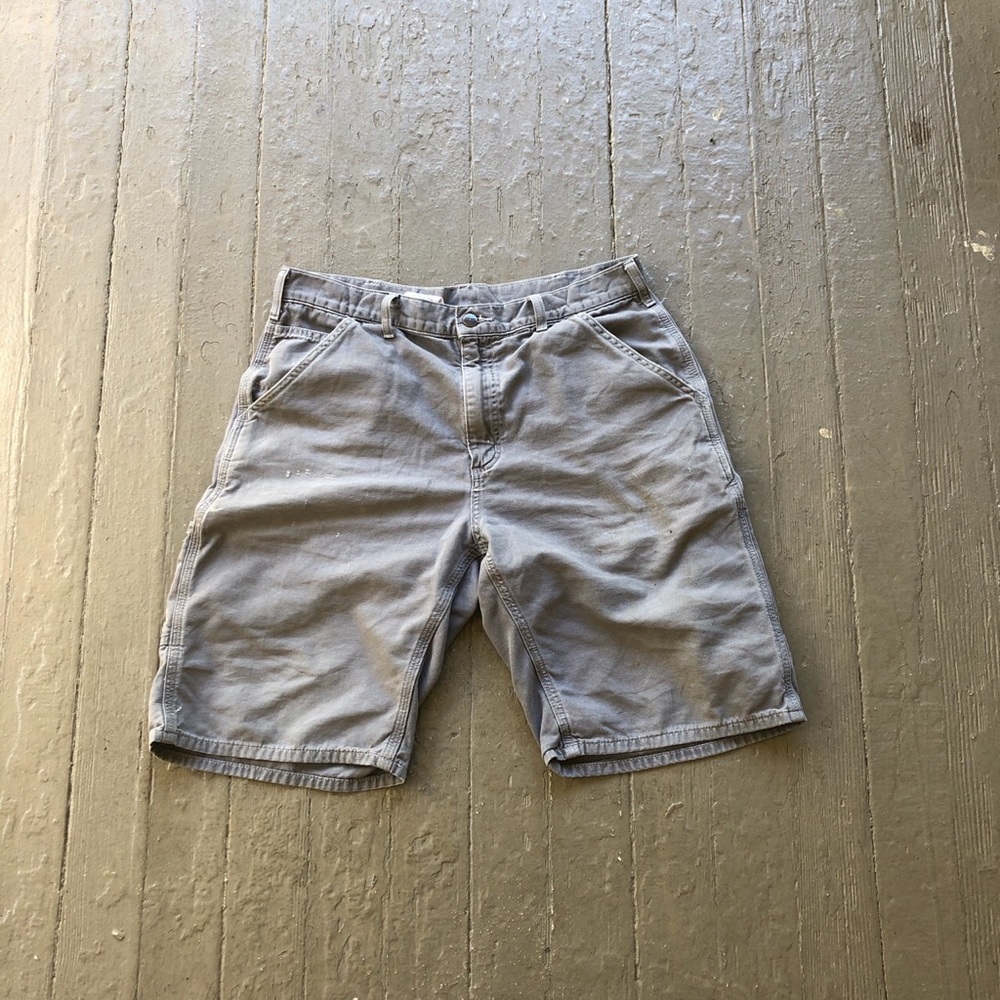 Carhartt canvas shorts gray size 34 B278 CHR
